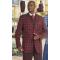 E. J. Samuel Wine Plaid Suit M2637